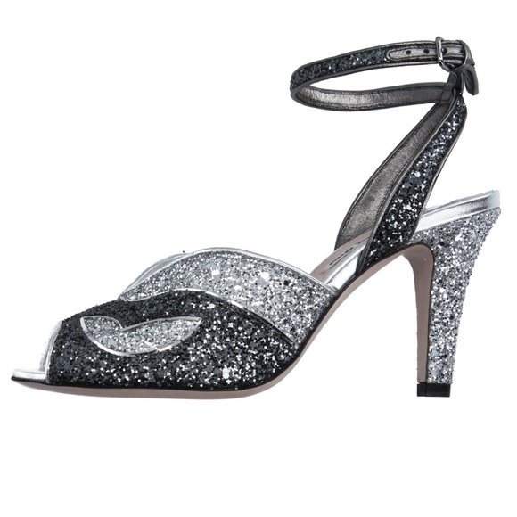 BNIB Miu Miu Glitter Ankle Strap Sandal